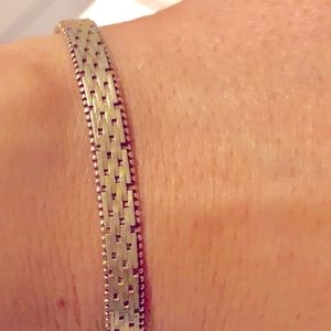 Gold with sterling silver bracelet